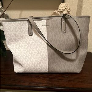 Michael Kors Gray and White Women's Tote Bag